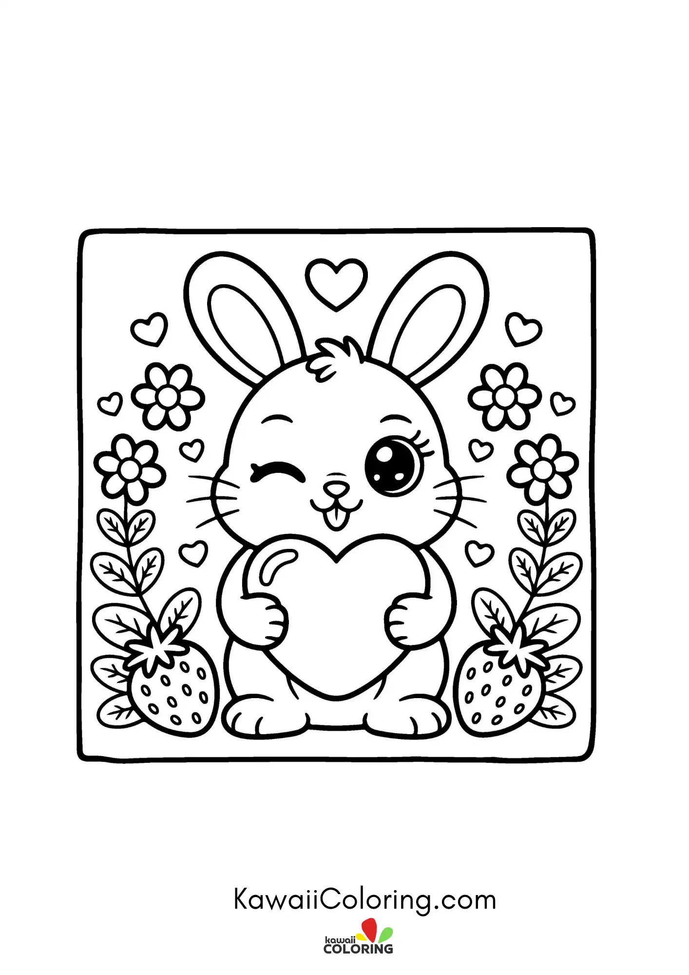 Cute Easter egg scene with flowers