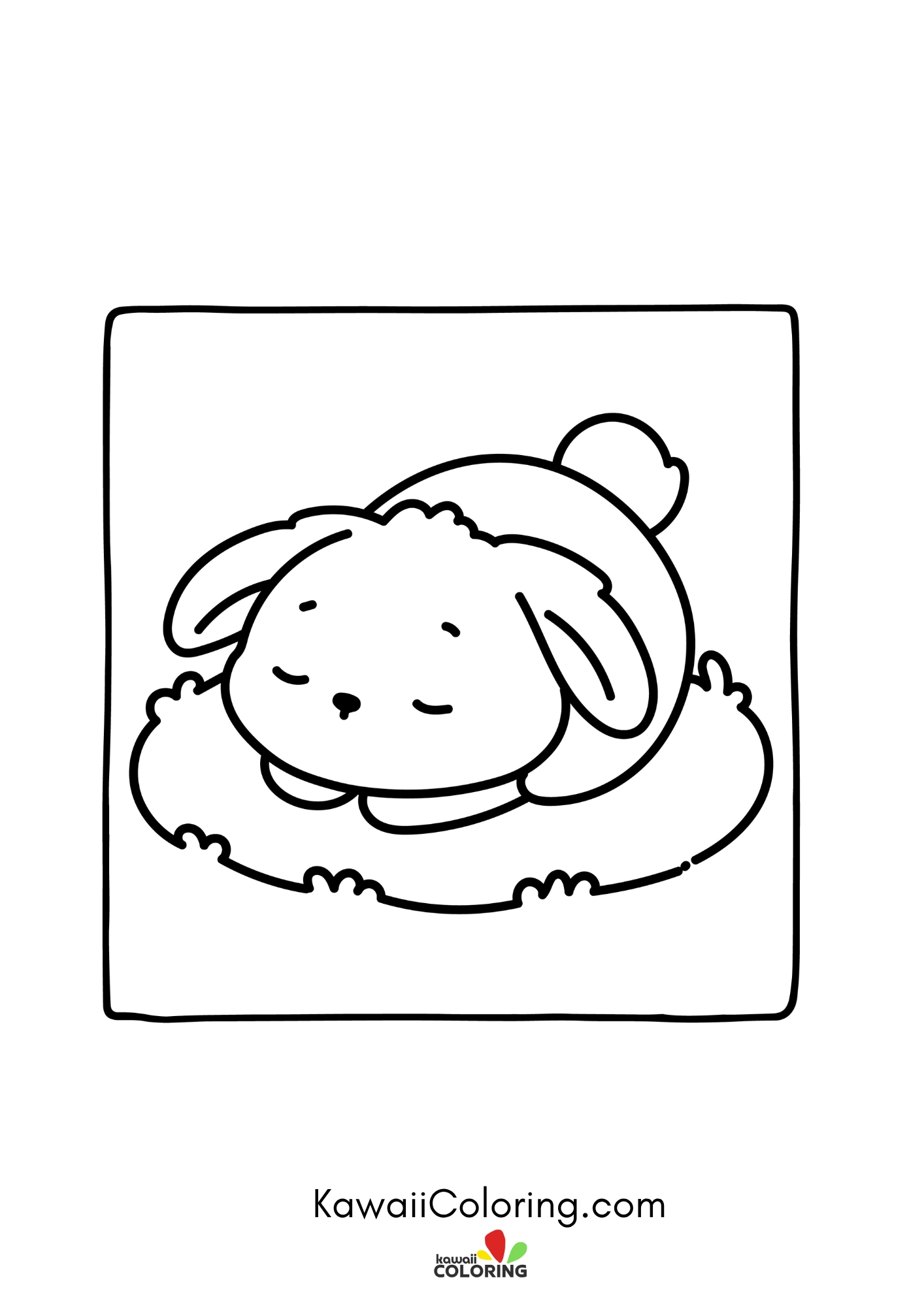 Cute spring holiday coloring page