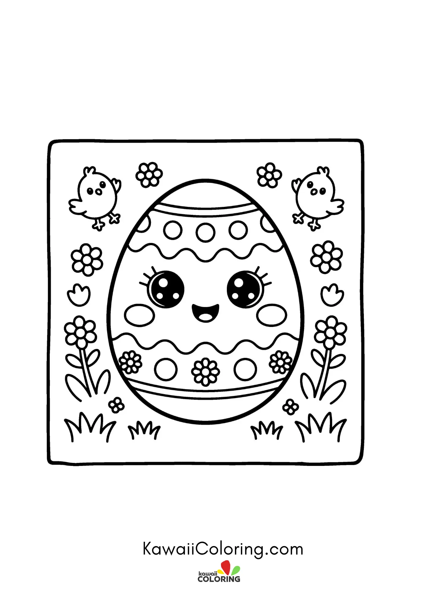 Kawaii Easter basket and spring details