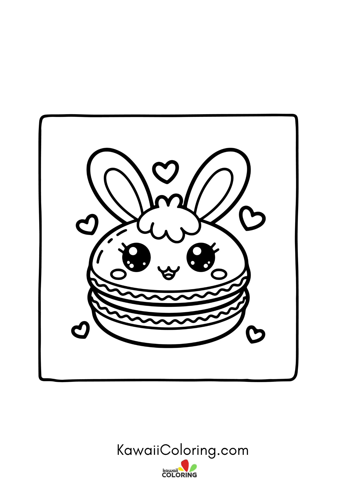 Decorated eggs with hearts and flowers