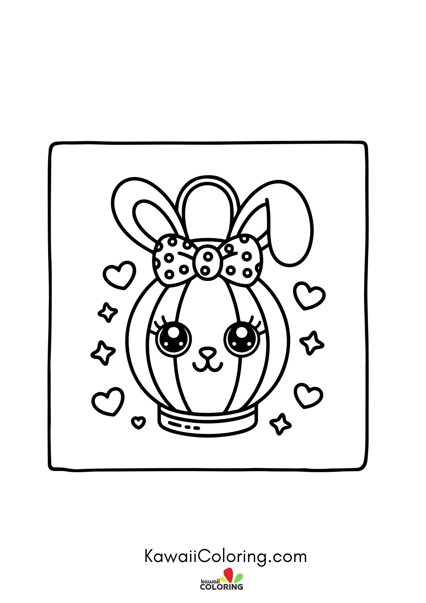 Cute spring holiday coloring page
