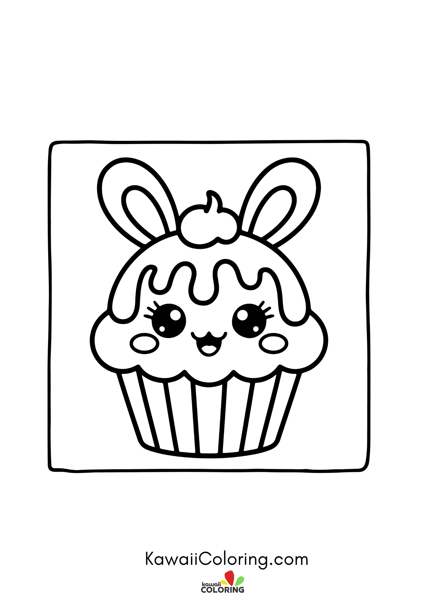 Cute spring holiday coloring page