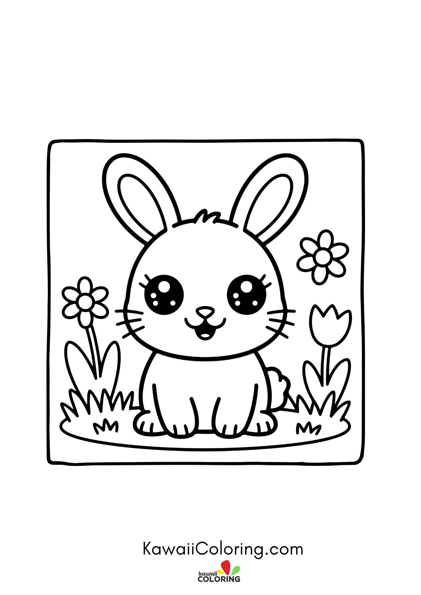 Kawaii Easter basket and spring details