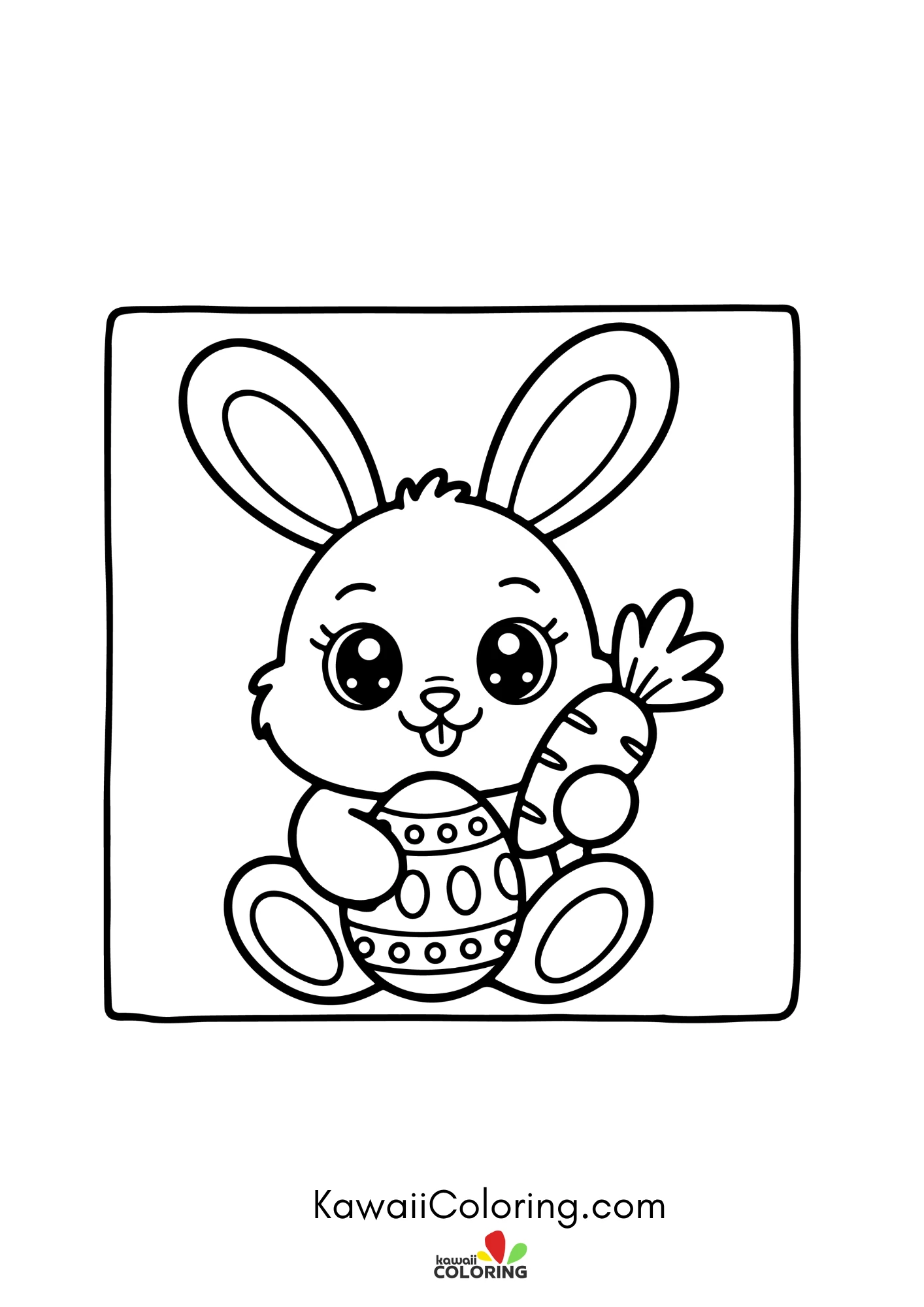 Cute Easter egg scene with flowers