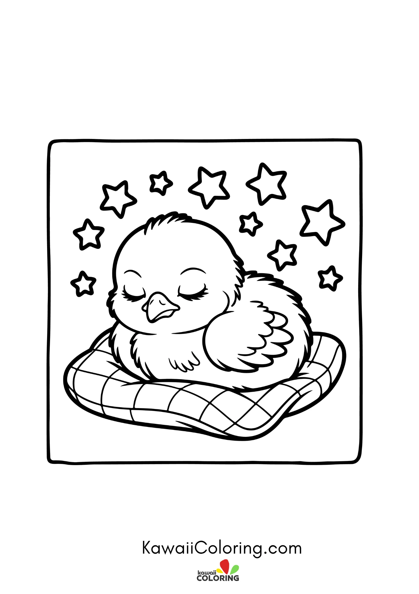 Cute spring holiday coloring page