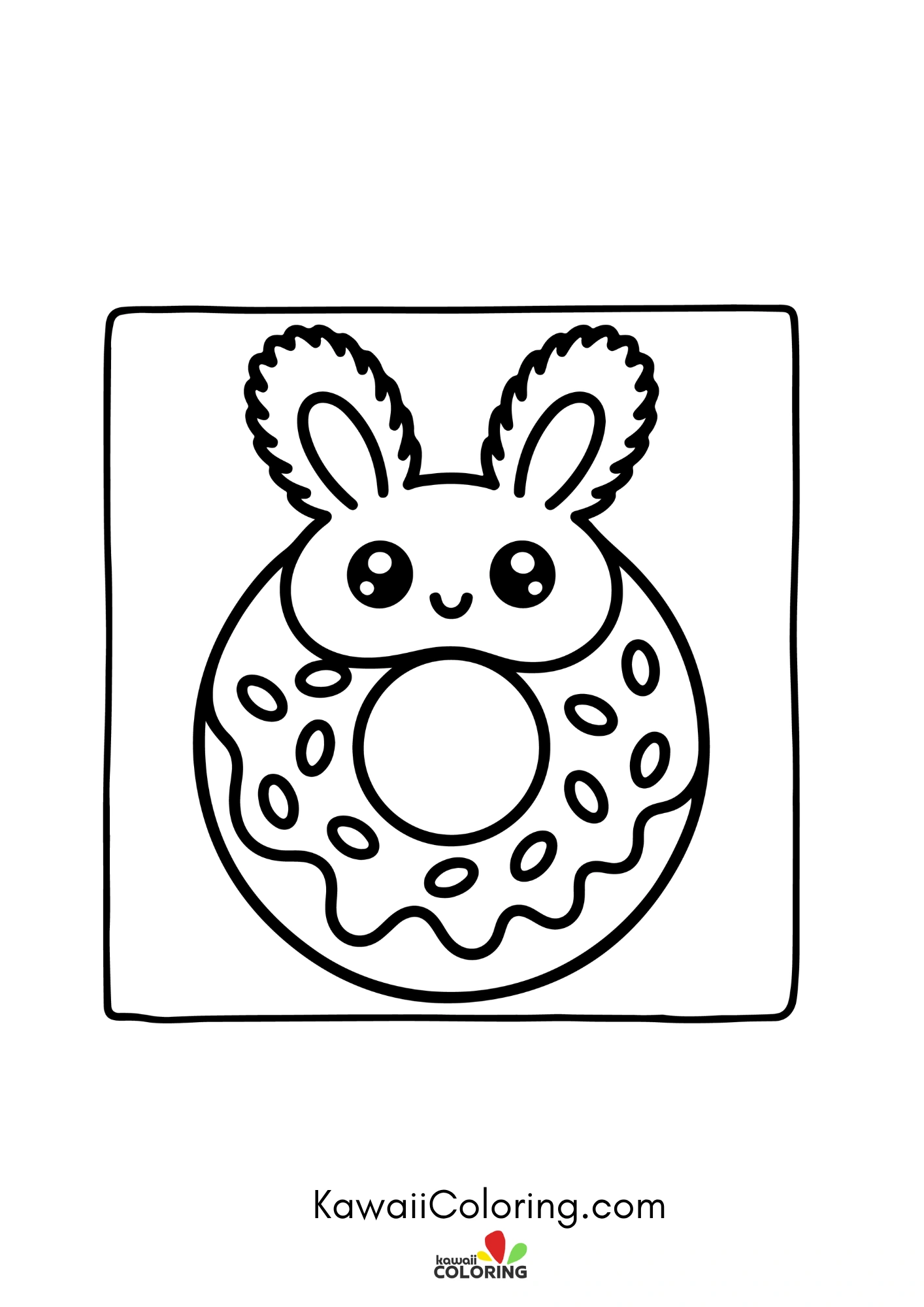 Cute spring holiday coloring page