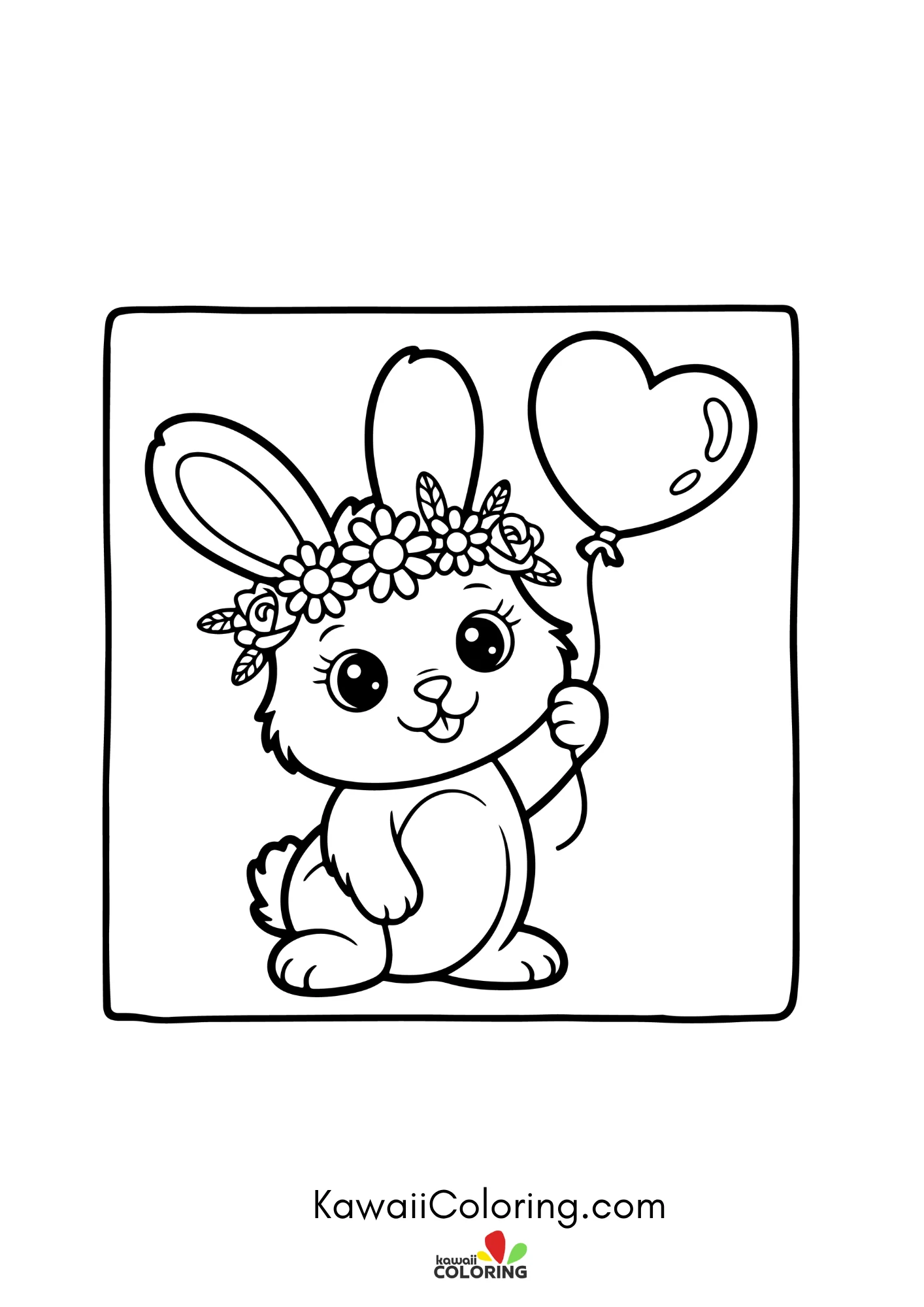 Cute Easter egg scene with flowers