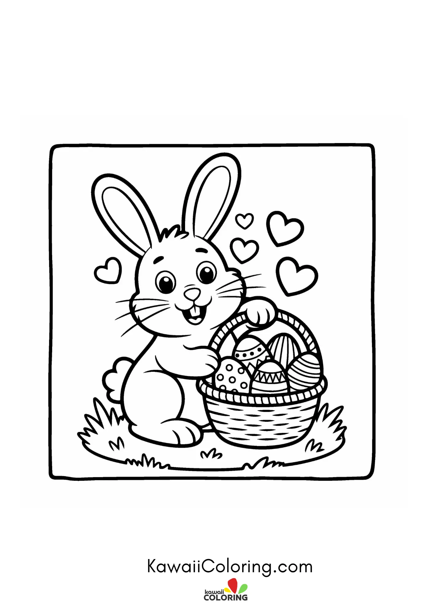 Kawaii Easter basket and spring details