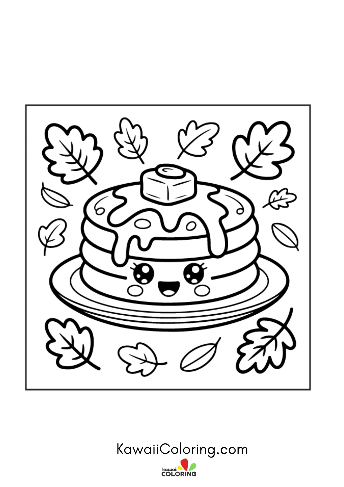 Cute seasonal scene with leaf accents