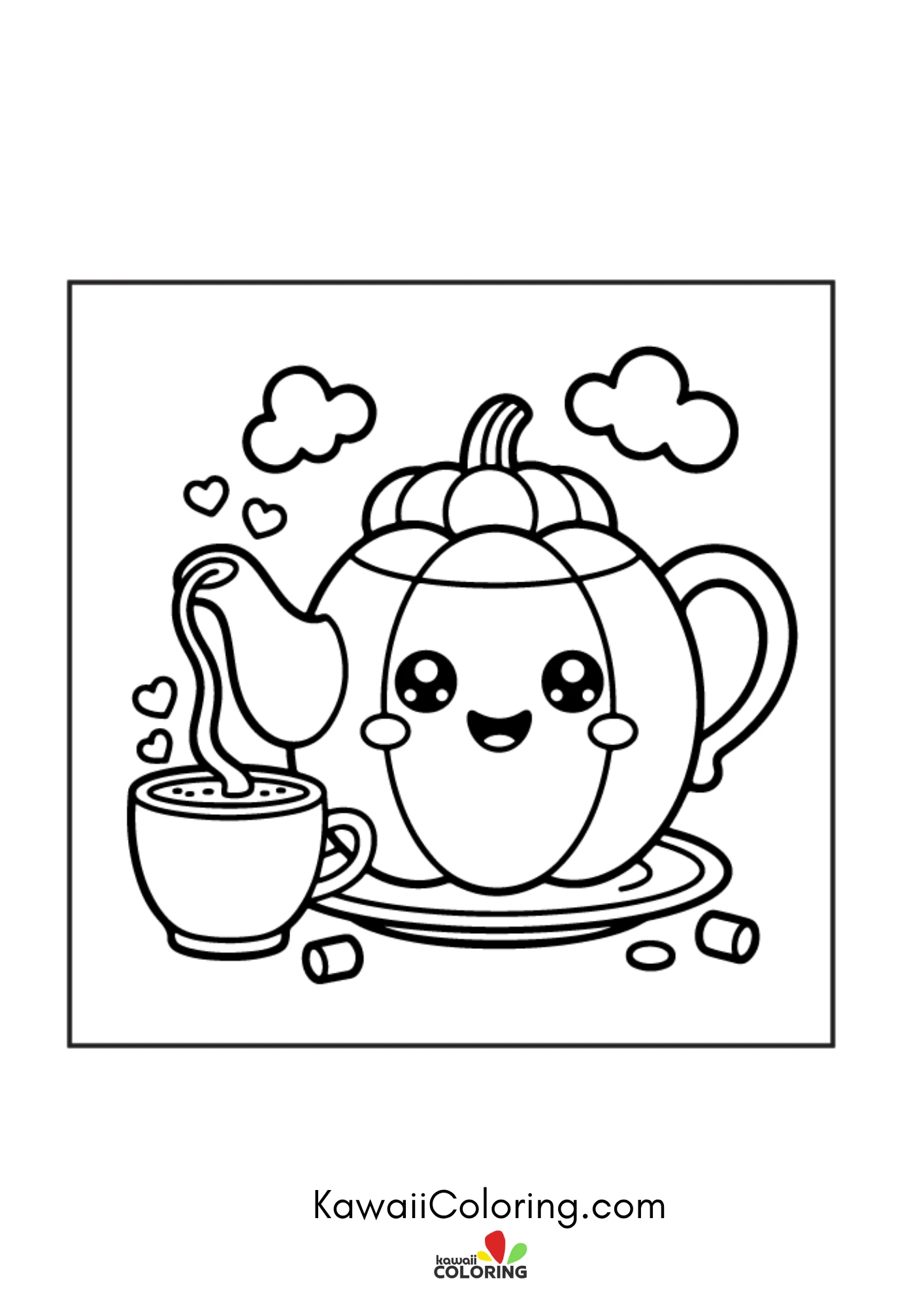 Cute seasonal scene with leaf accents