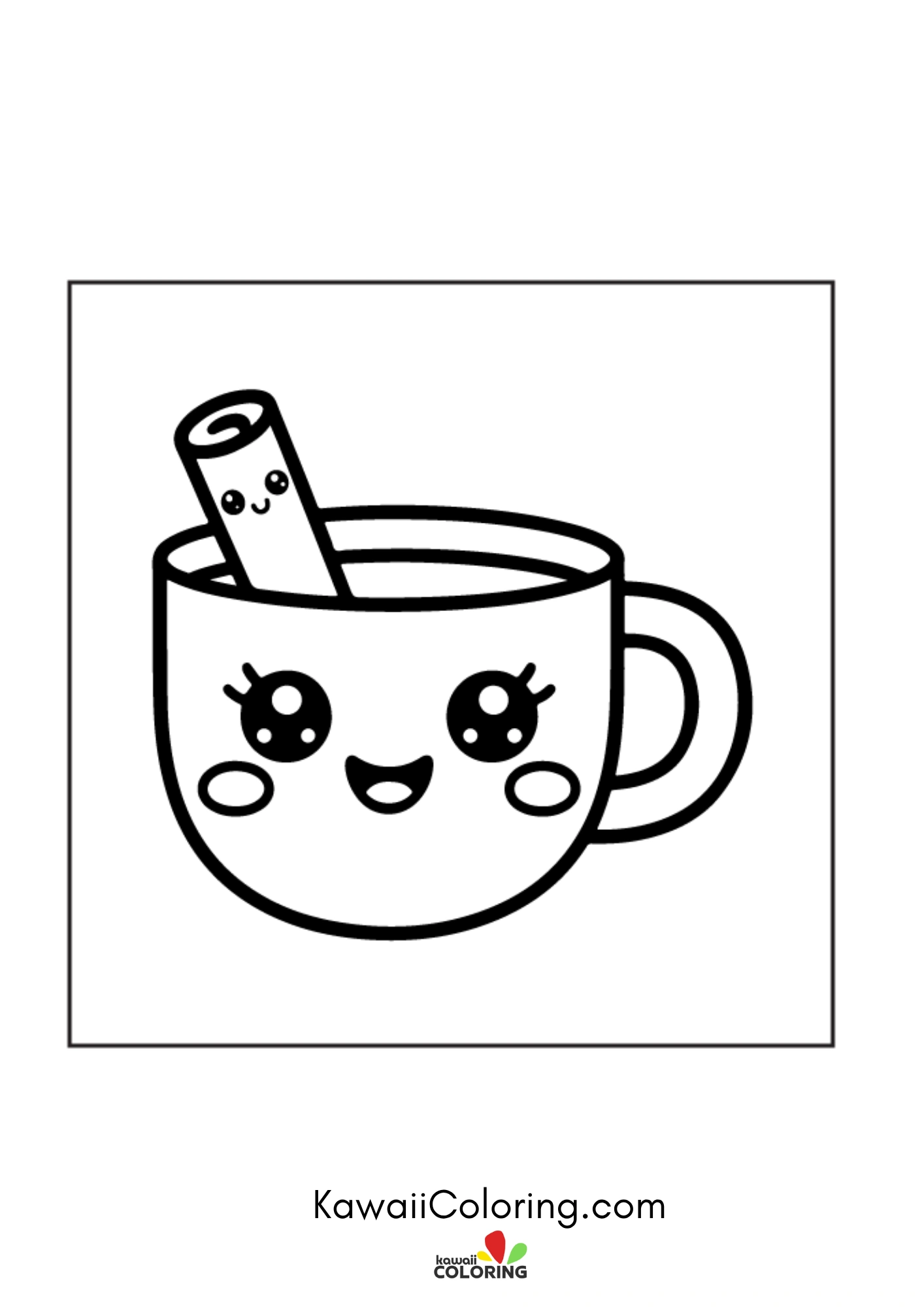 Cute fall character with leaves