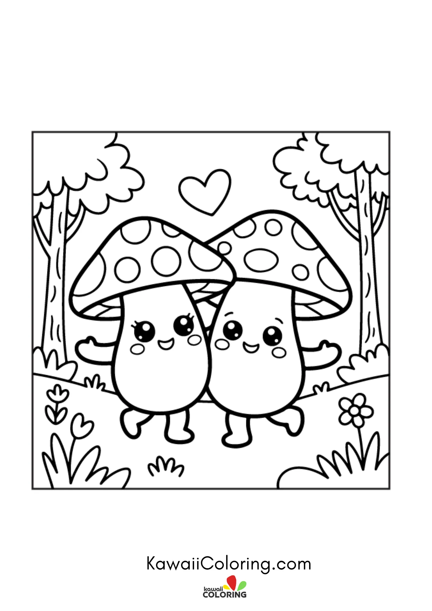 Cute fall character with leaves