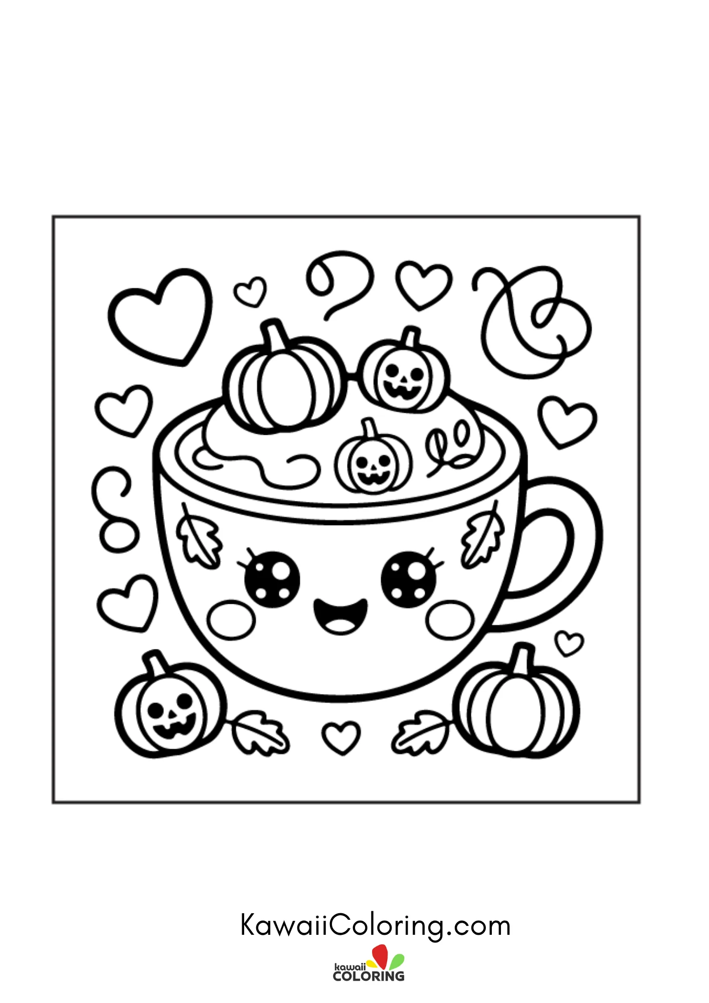 Cute seasonal scene with leaf accents