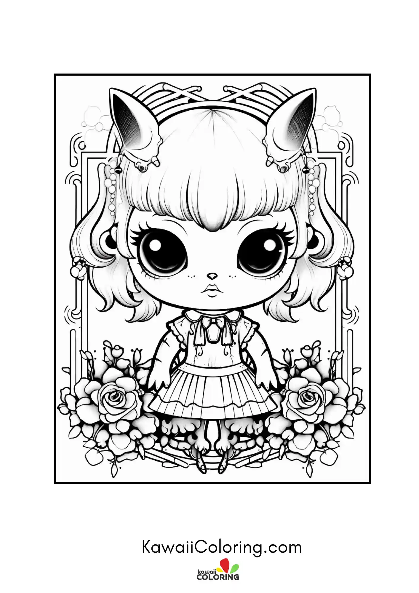 Cute trick-or-treat style illustration