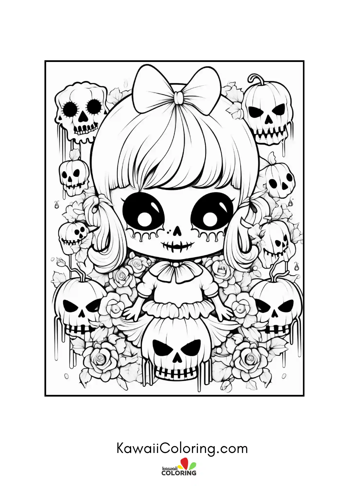 Cute trick-or-treat style illustration