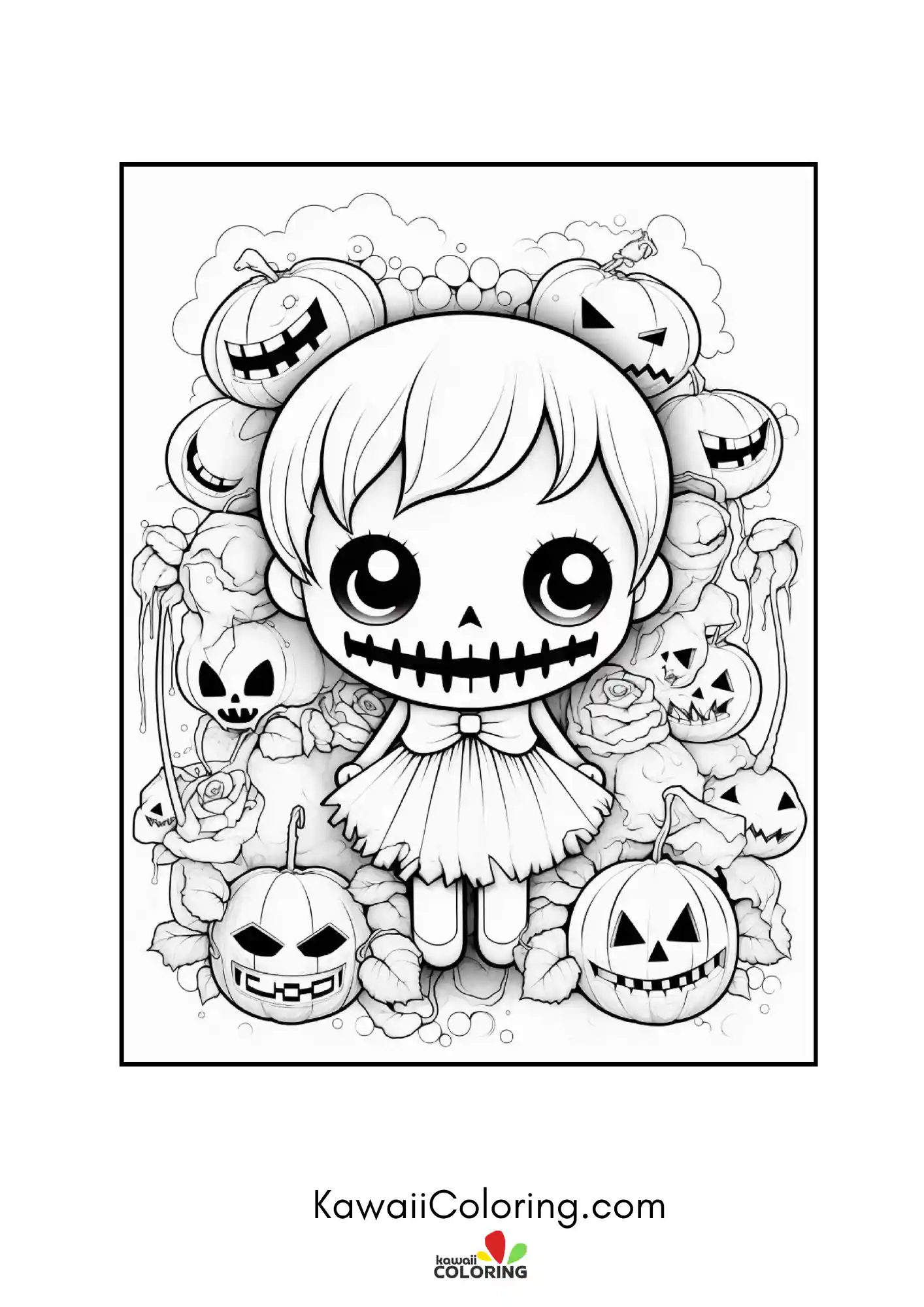 Halloween scene with ghostly accents