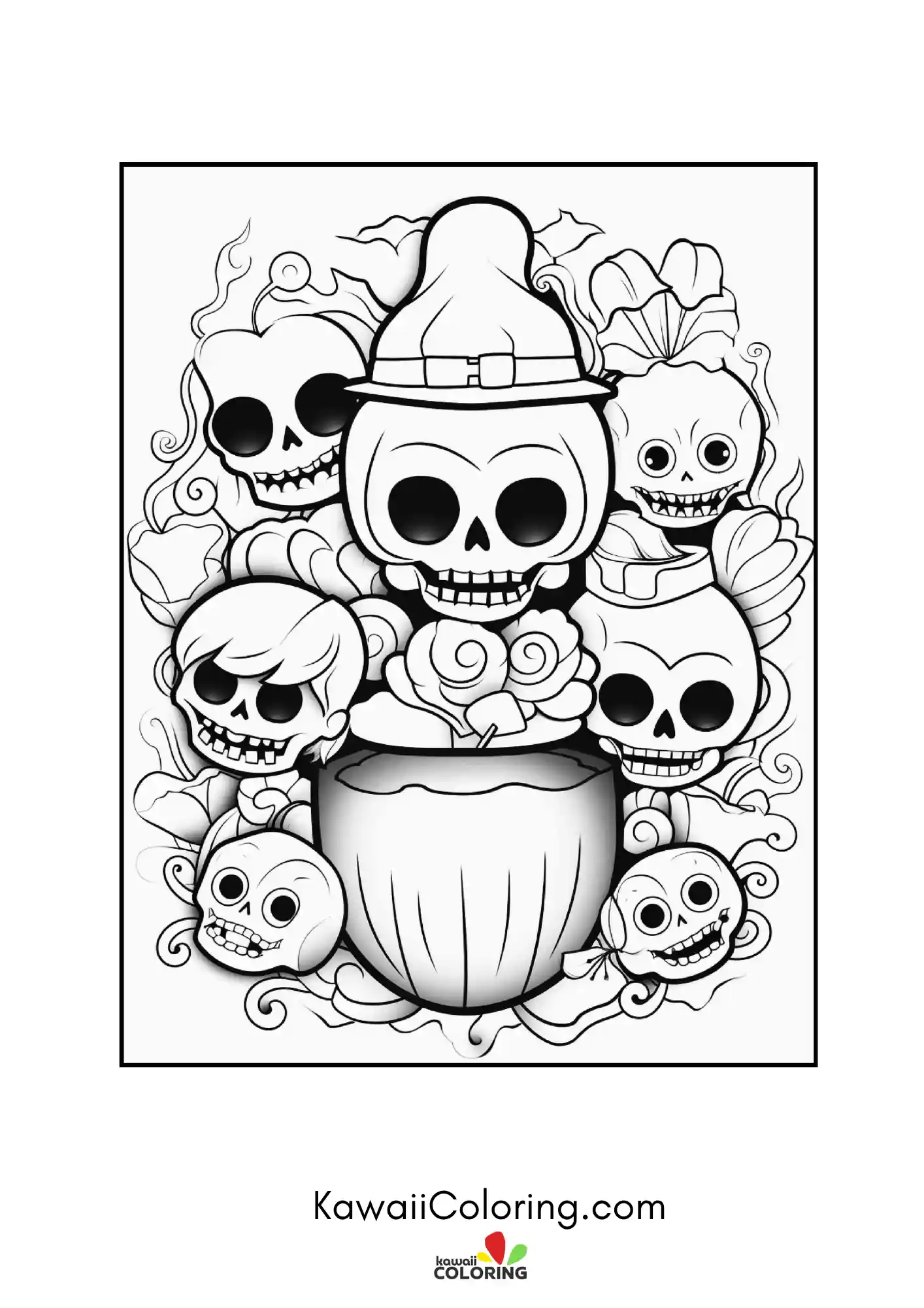 Cute trick-or-treat style illustration