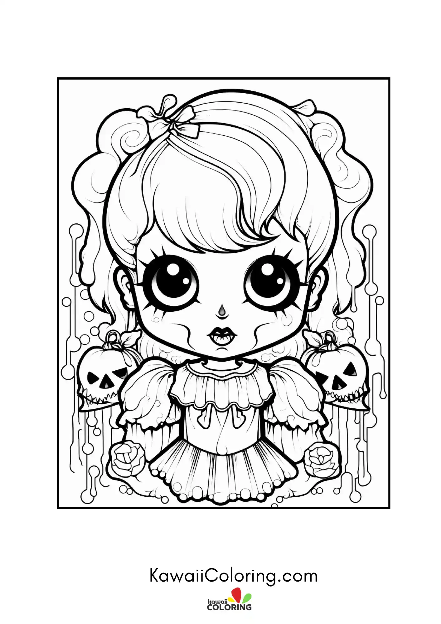 Halloween scene with ghostly accents