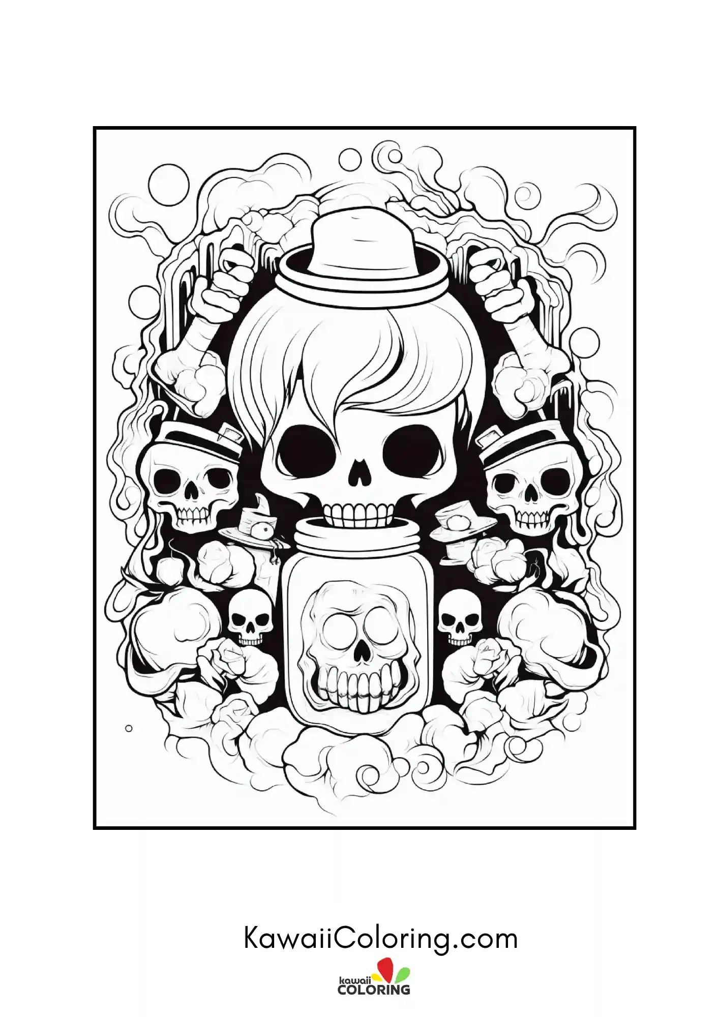 Cute trick-or-treat style illustration