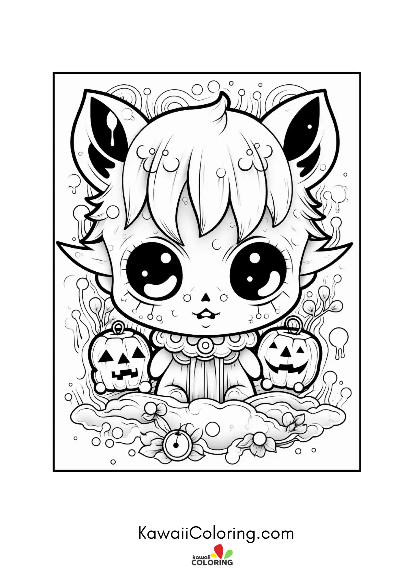 Cute trick-or-treat style illustration