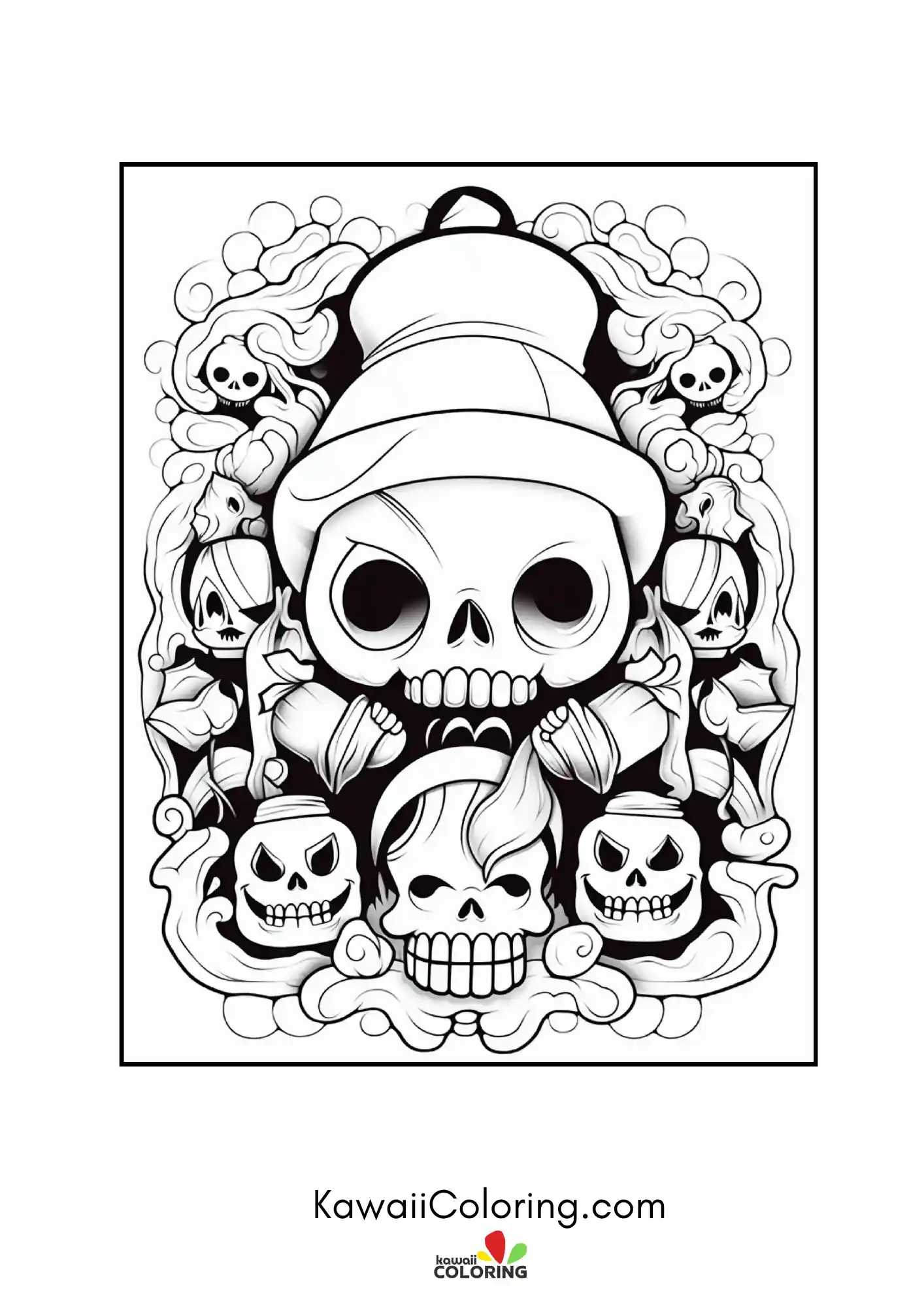 Halloween scene with ghostly accents