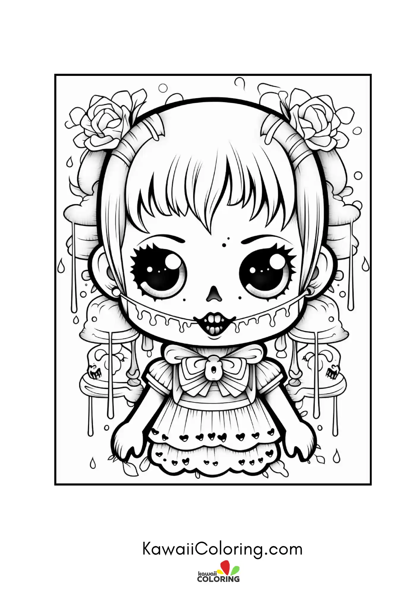 Cute trick-or-treat style illustration