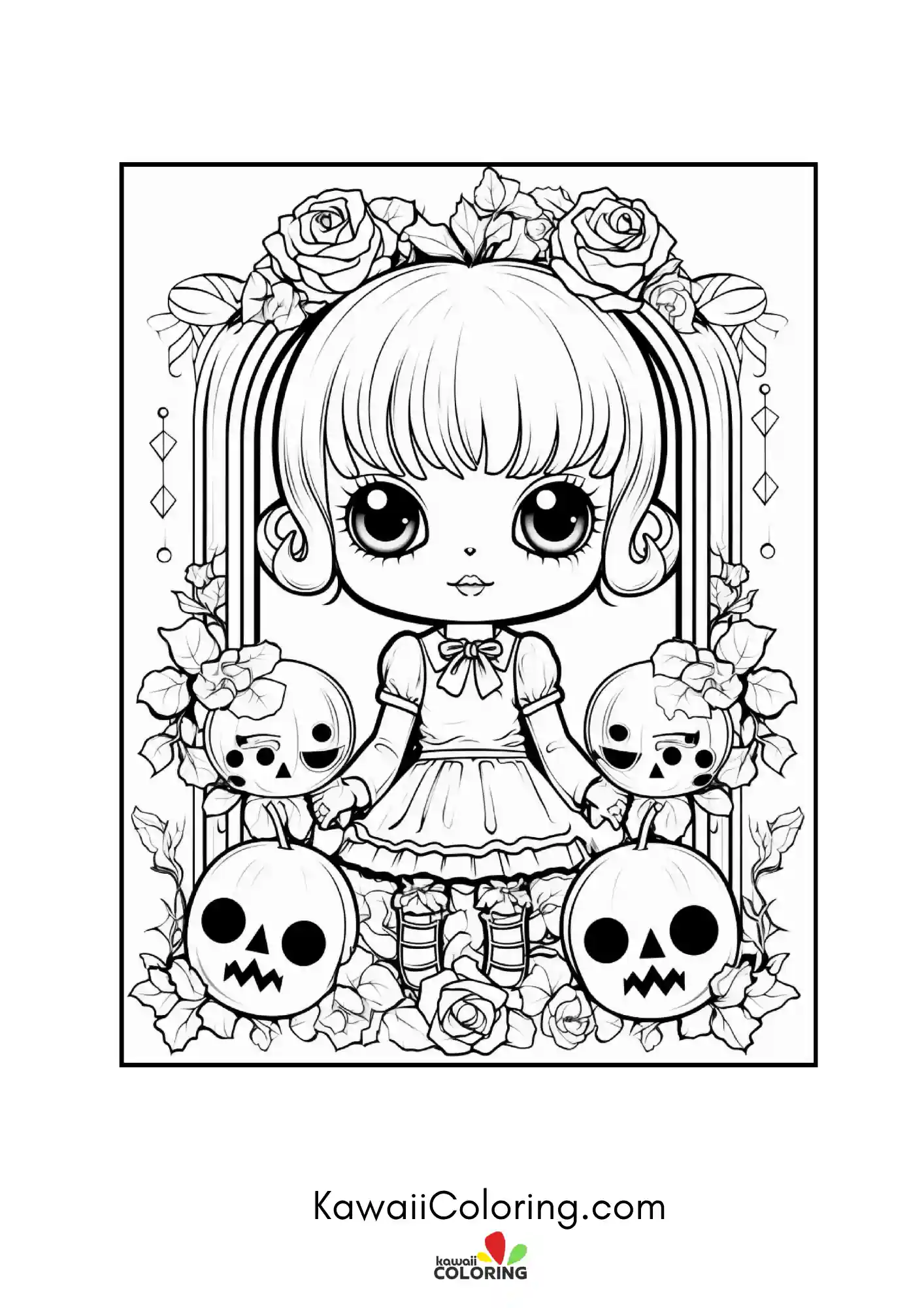 Cute trick-or-treat style illustration