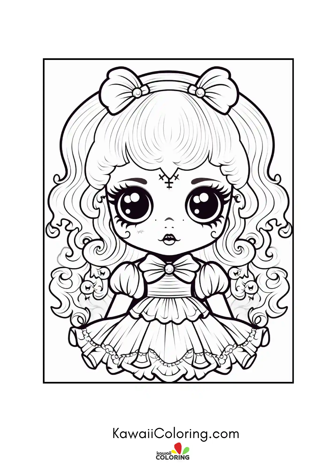 Cute Halloween character with spooky details