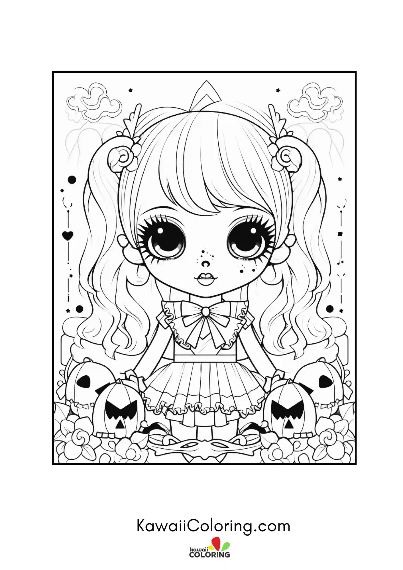 Halloween scene with ghostly accents