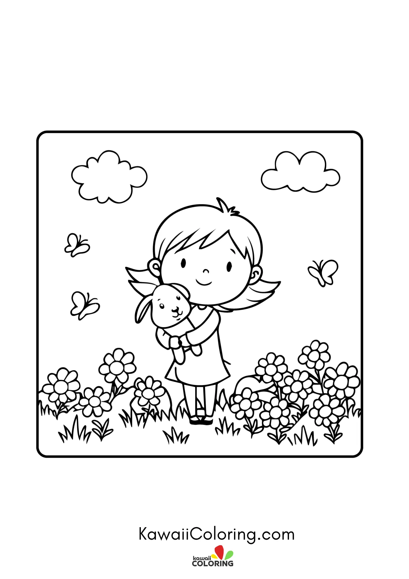 Spring design with hearts and leaves