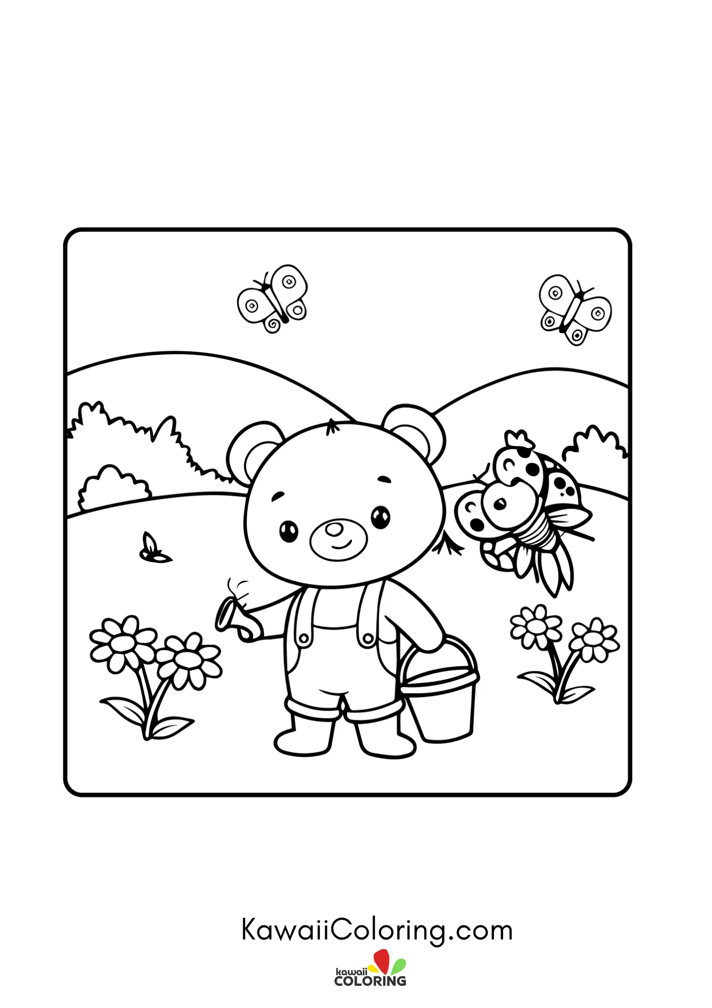 Spring design with hearts and leaves