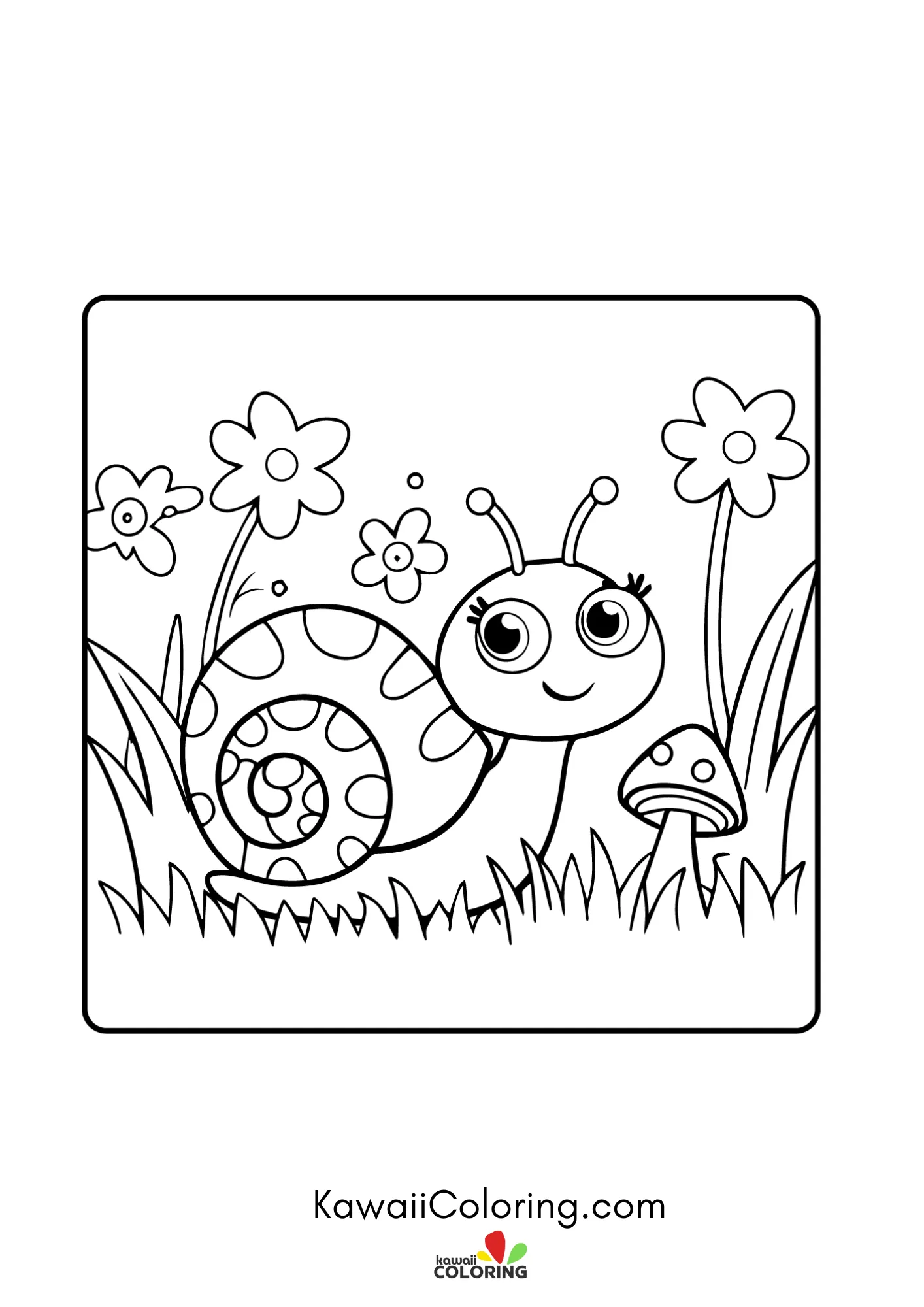Cute spring character with flowers
