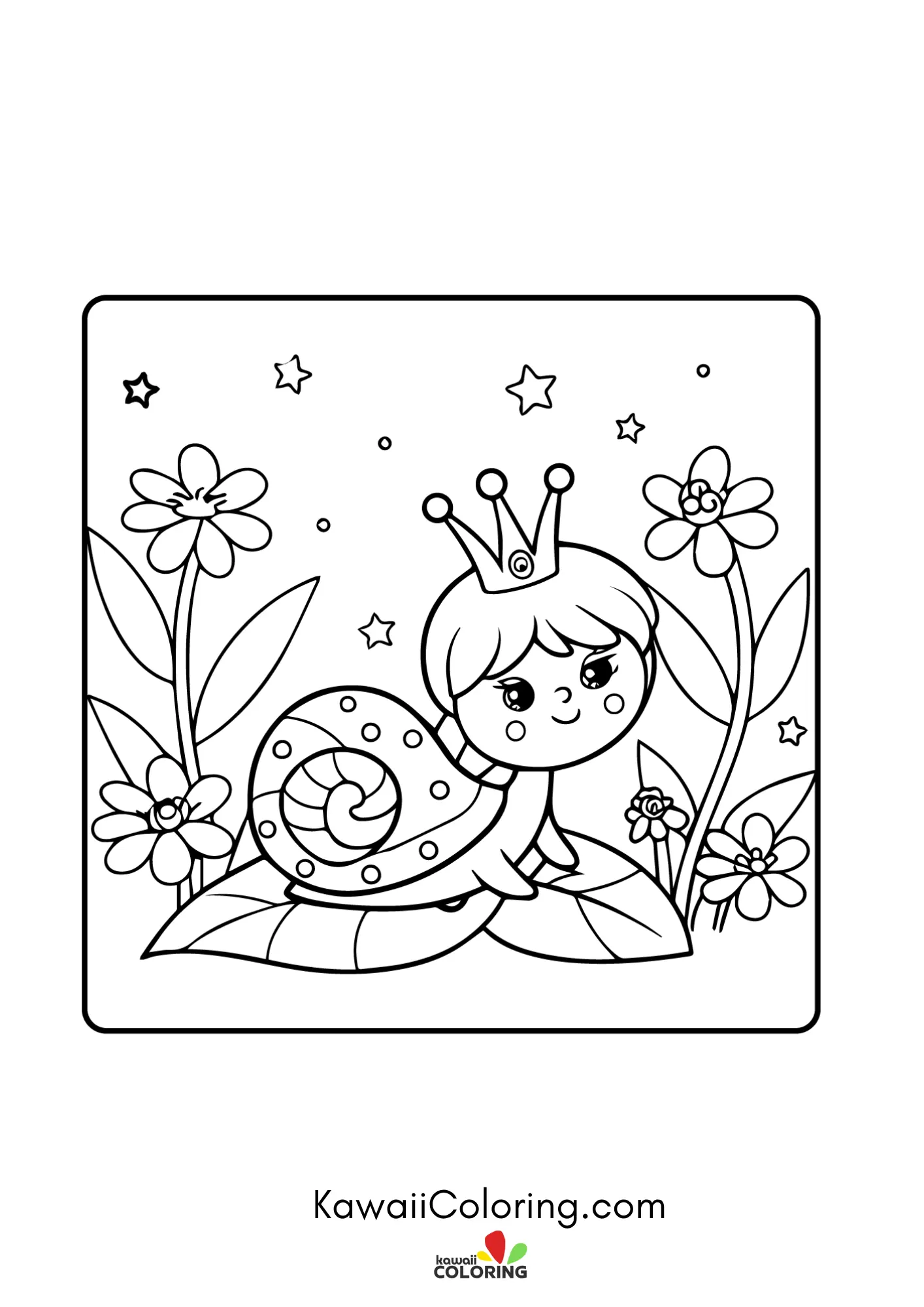 Kawaii spring scene with blossoms