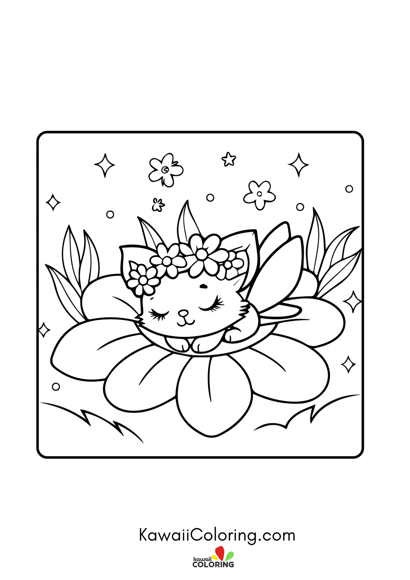 Cute seasonal page with floral details