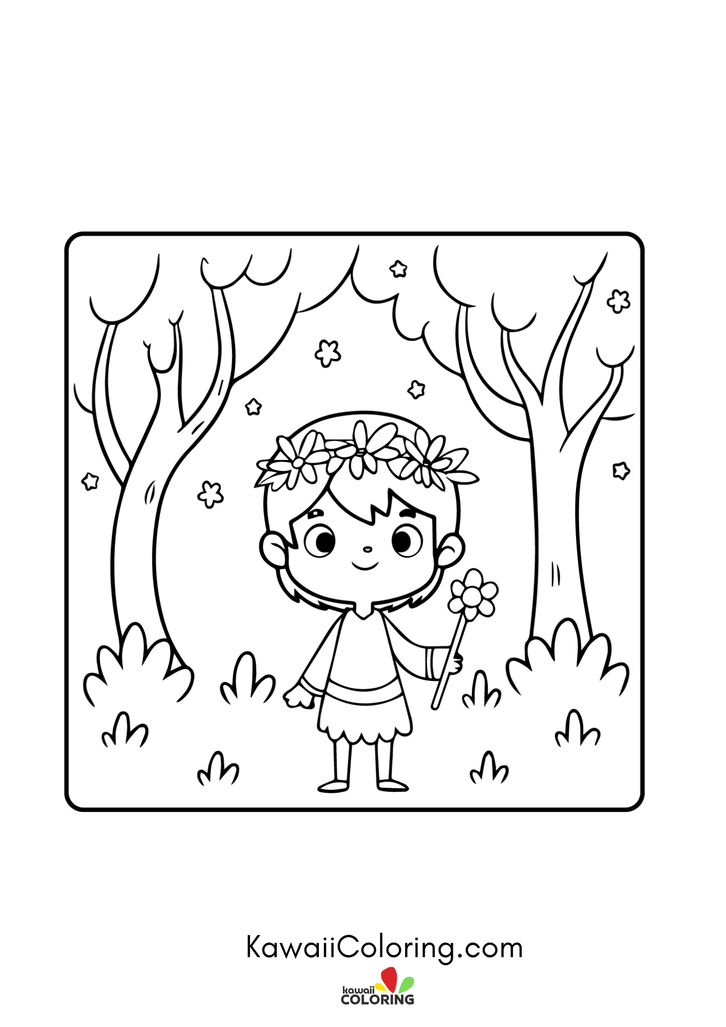 Spring design with hearts and leaves