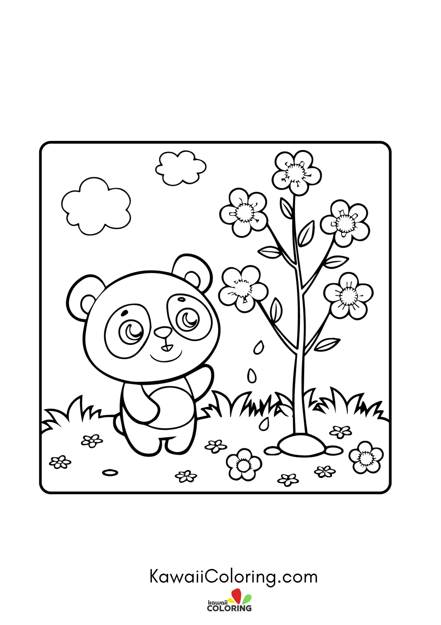Spring design with hearts and leaves