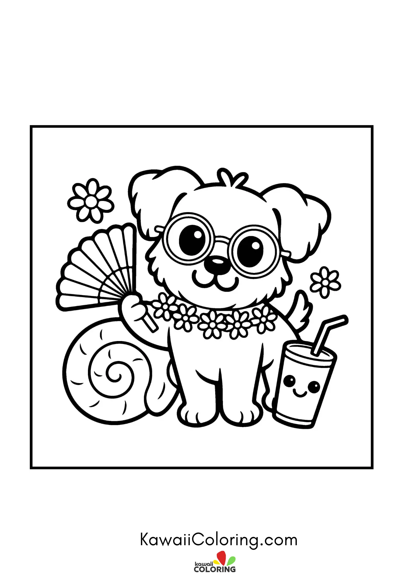 Cute summer scene with sunny details
