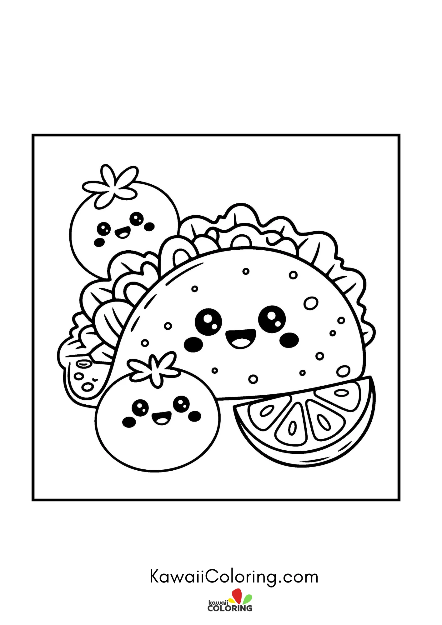 Summer coloring page with sunshine