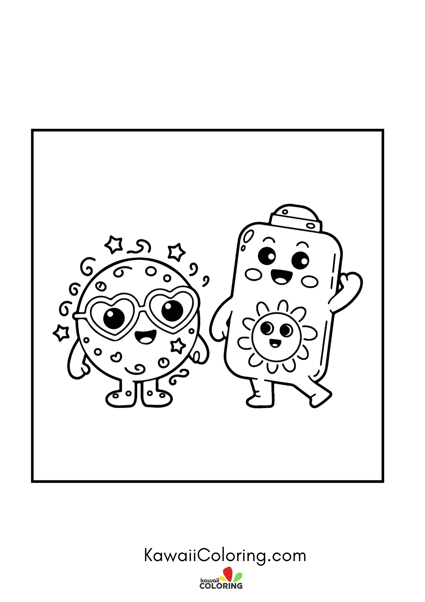 Smiling seasonal design with flowers