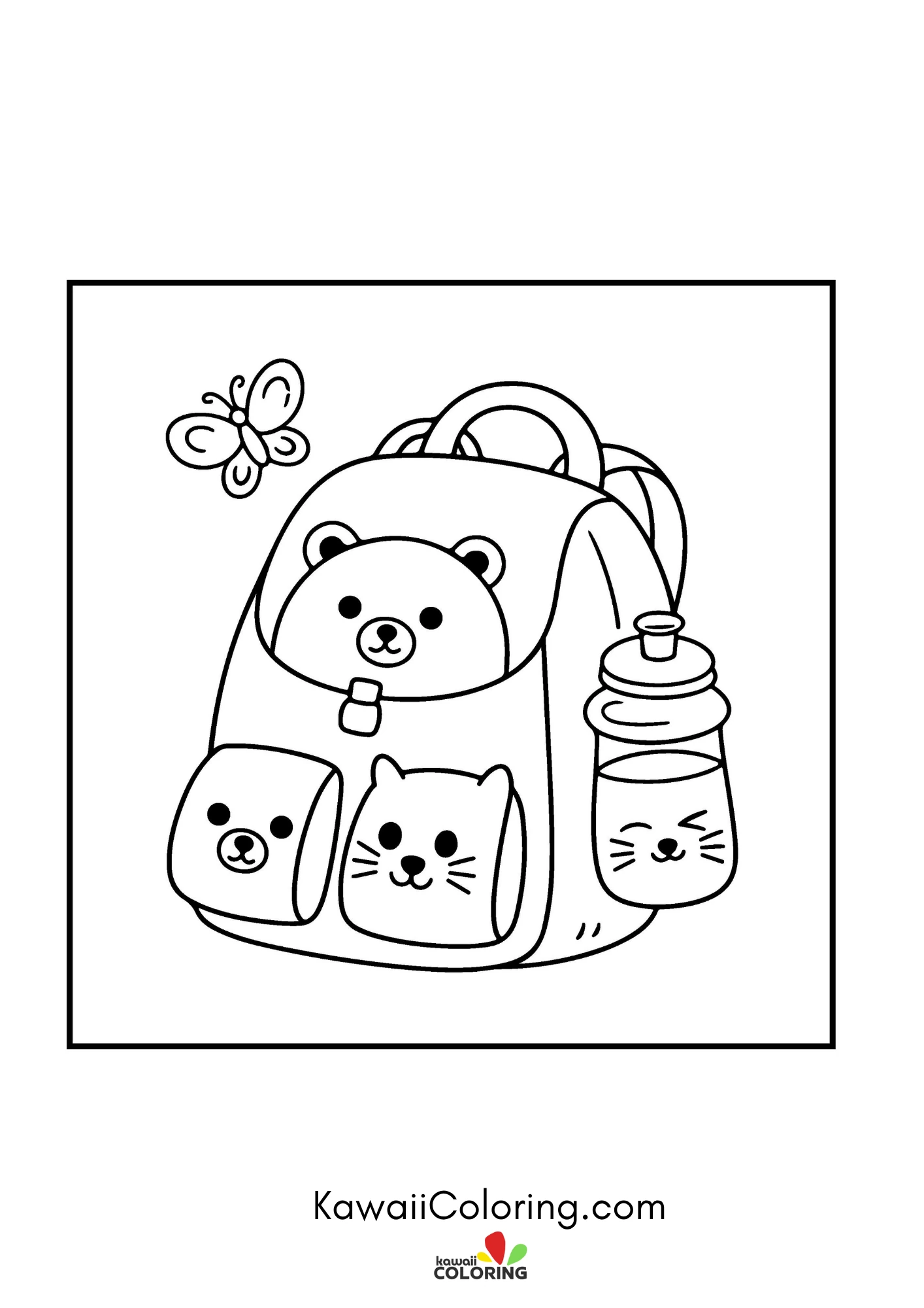 Cute warm weather coloring page