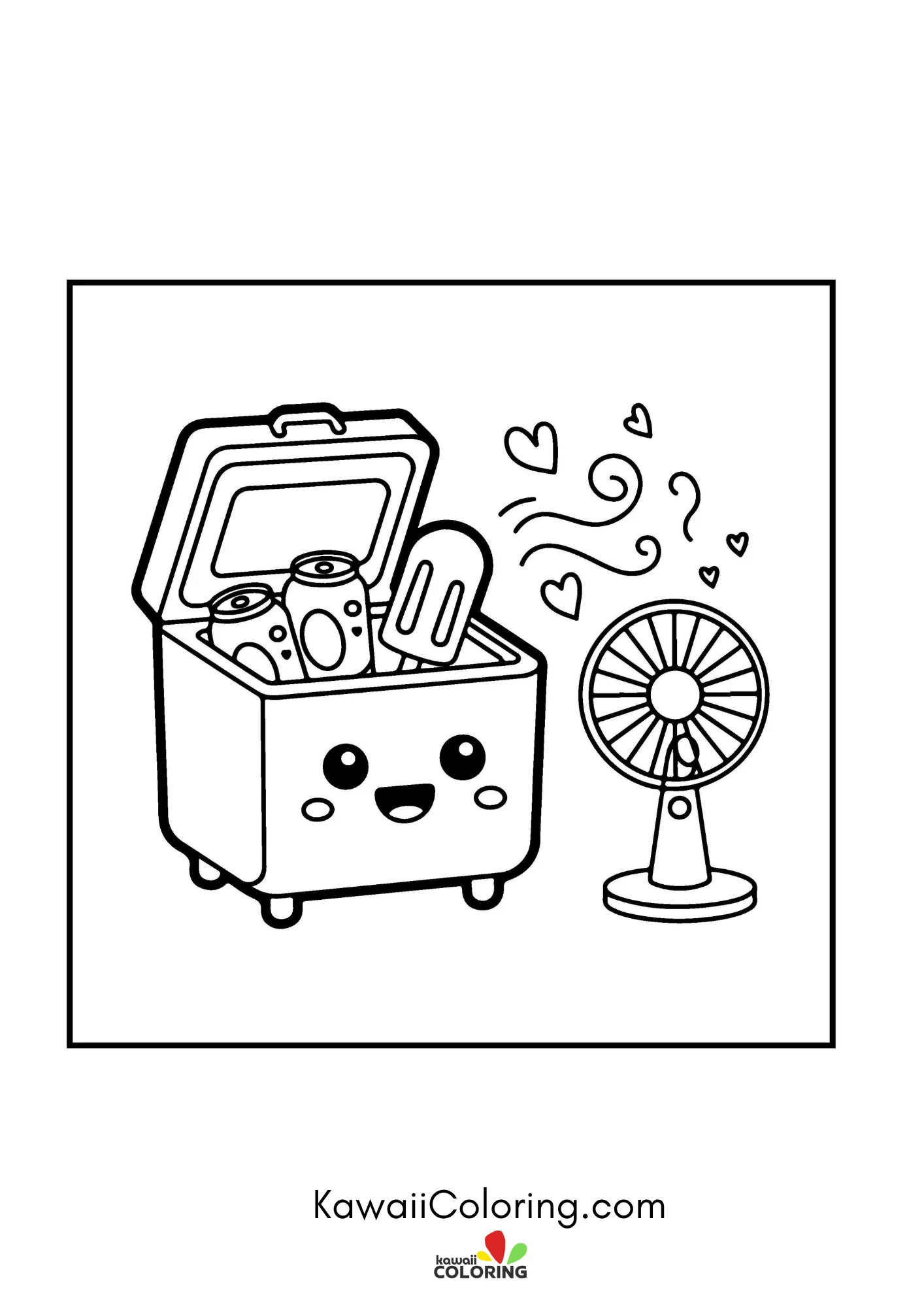 Cute summer scene with sunny details