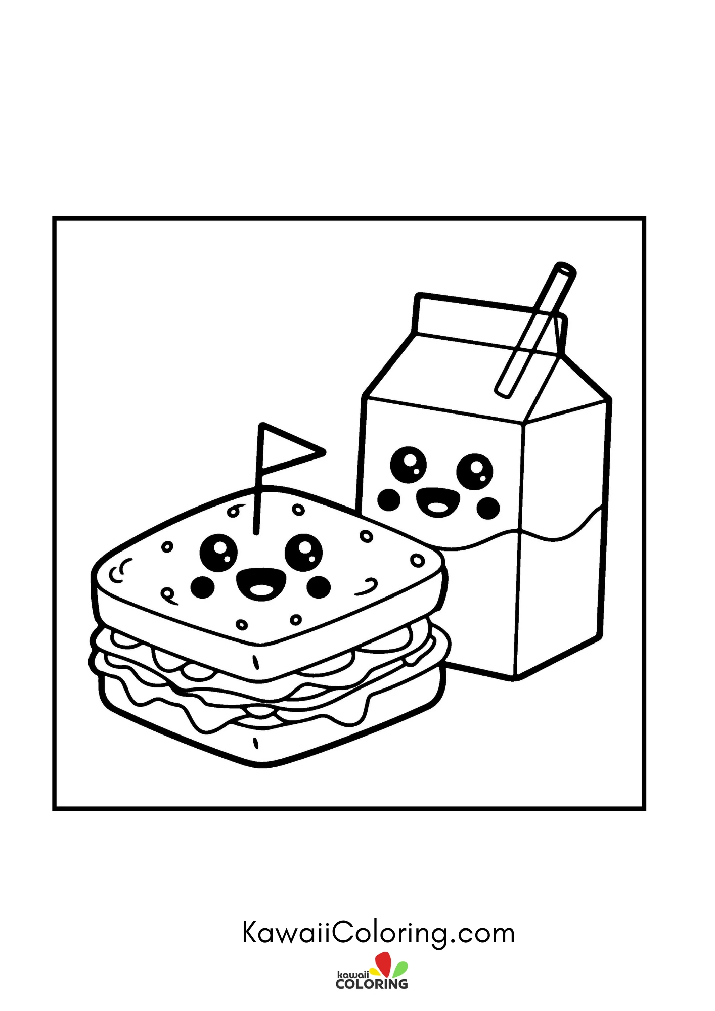 Cute warm weather coloring page