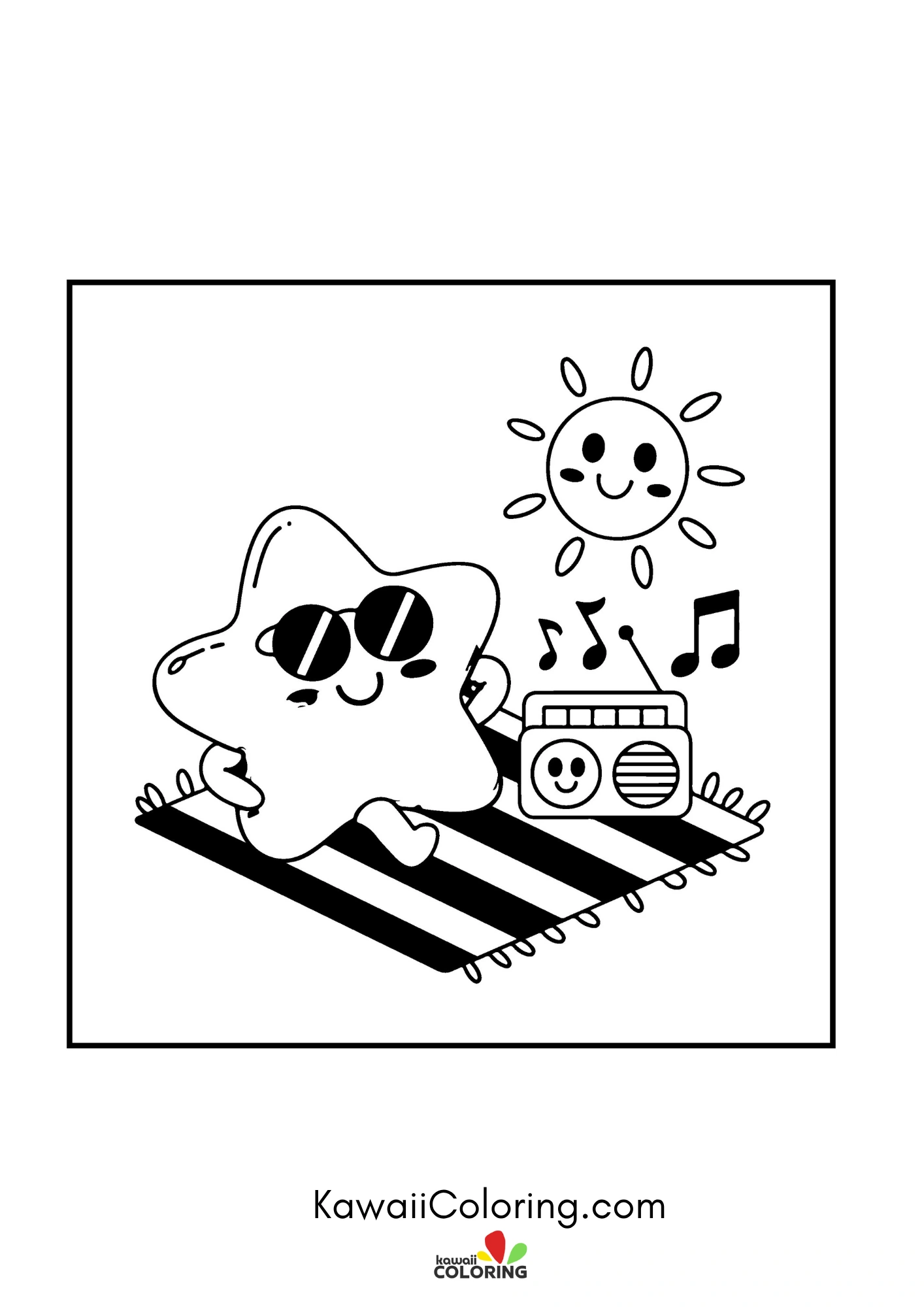 Cute summer scene with sunny details