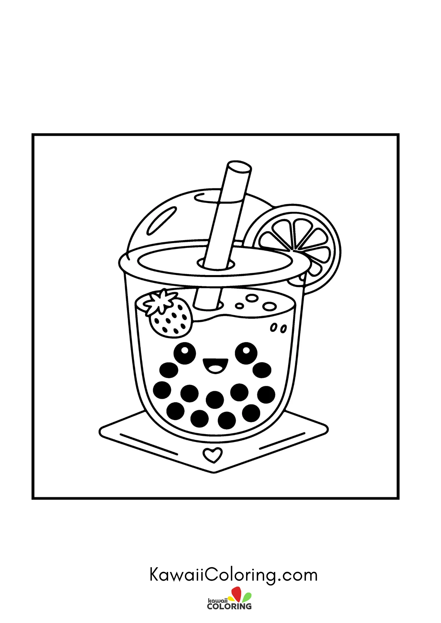 Kawaii beach character with playful accents