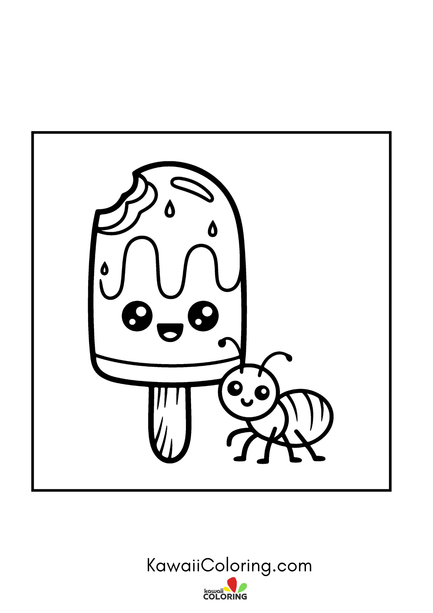 Cute warm weather coloring page