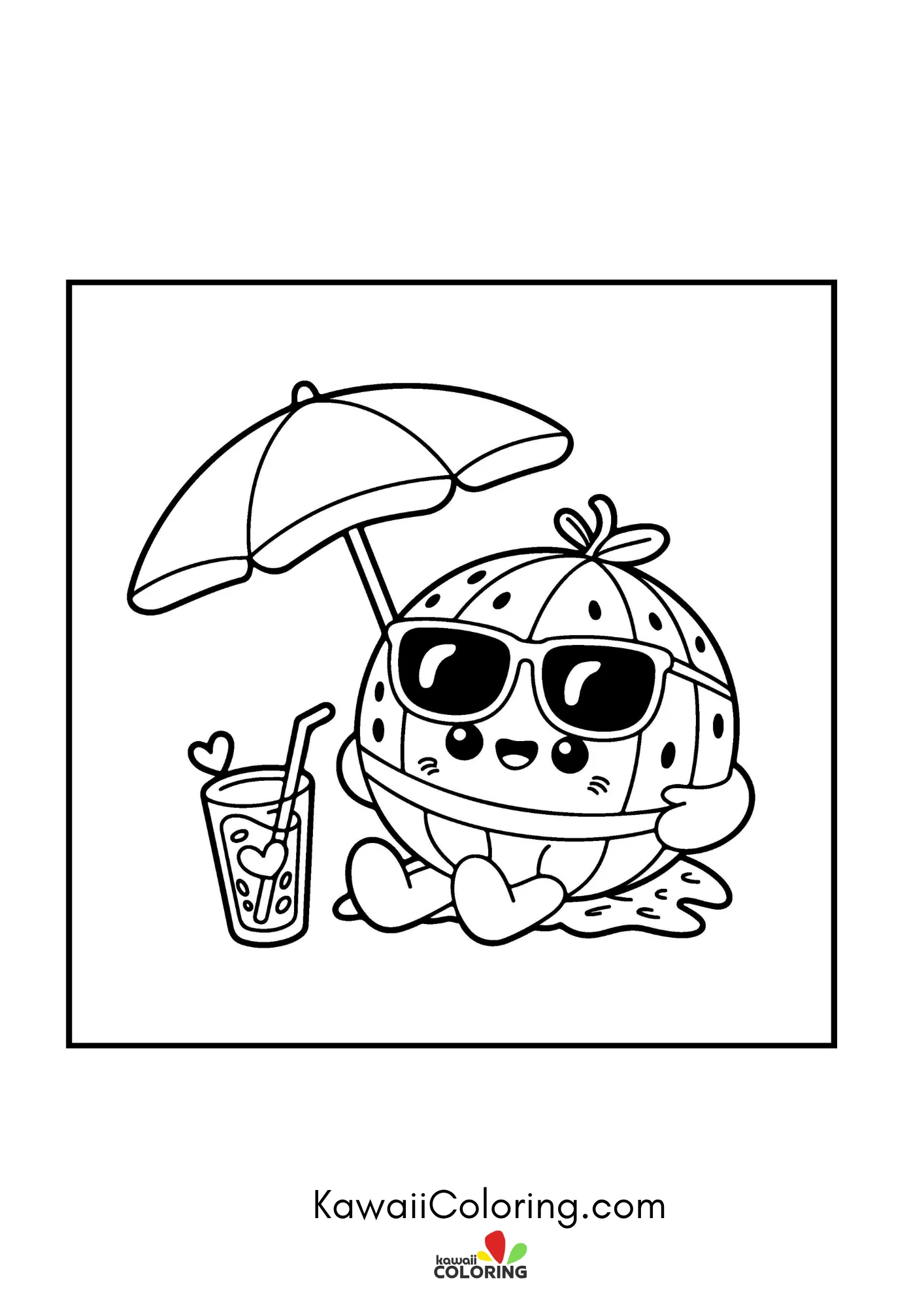 Cute summer scene with sunny details