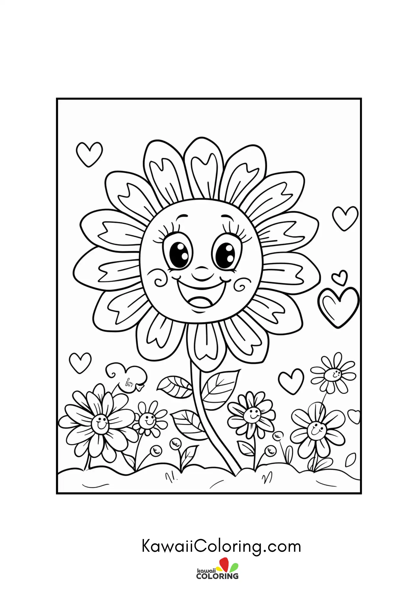 Valentine design with flowers and bows