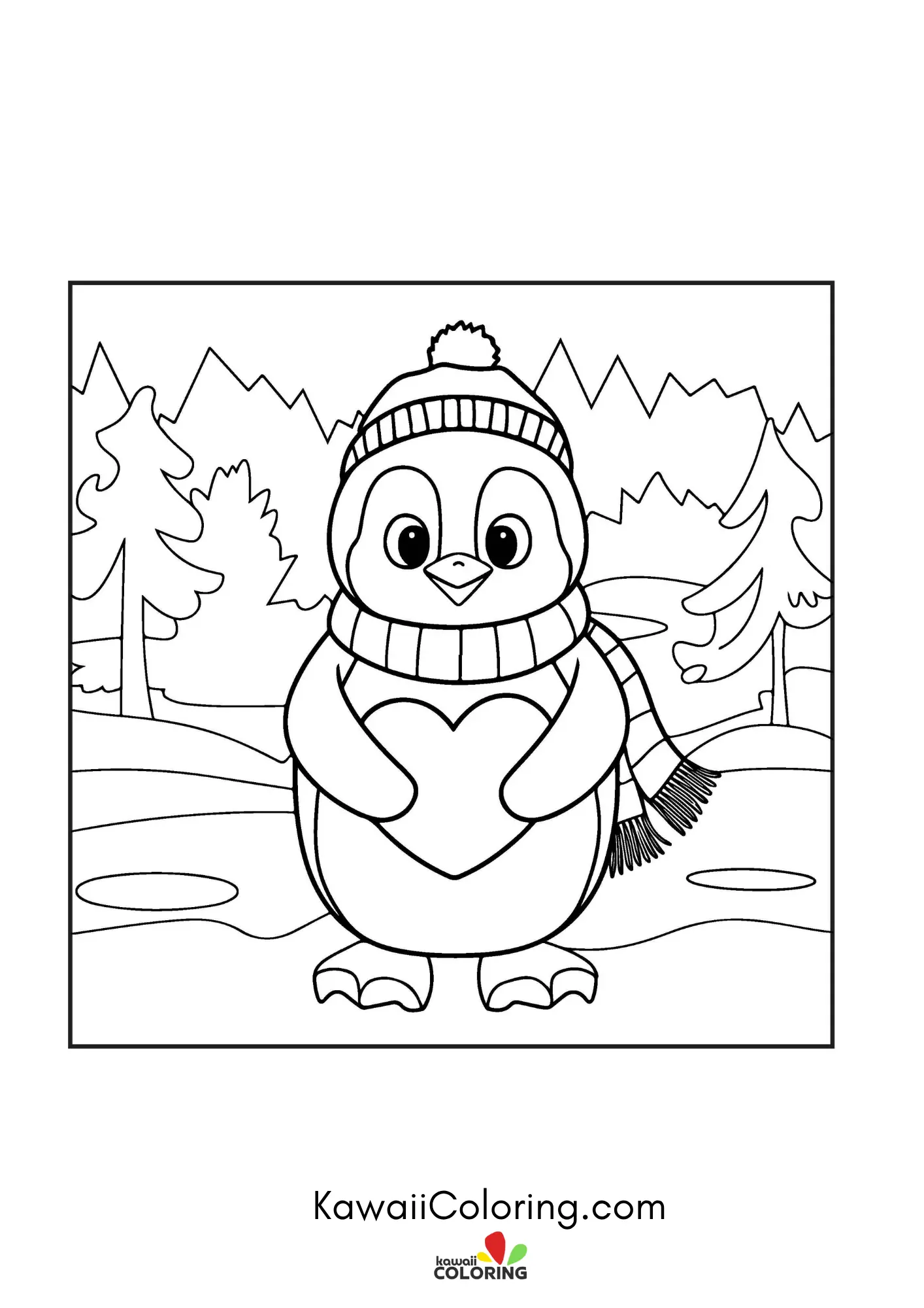 Cute cold weather character illustration
