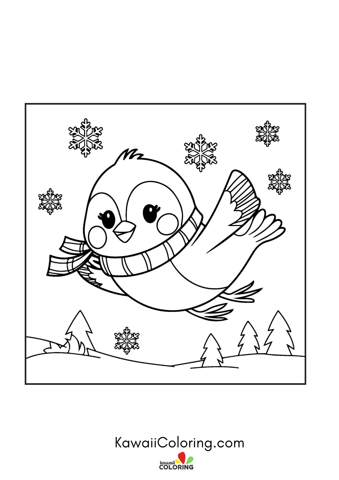Cute cold weather character illustration