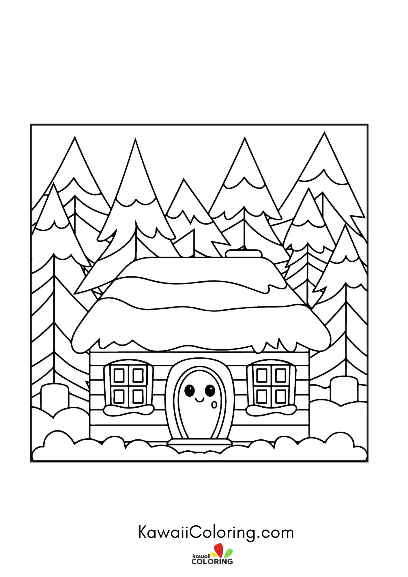 Winter design with stars and snow
